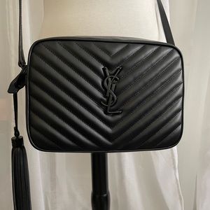 Authentic NWOT YSL Lou Matelassé Calfskin Leather Camera Bag medium